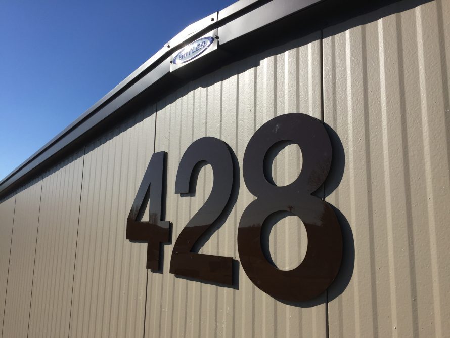 Numerical Dimensional Building Sign