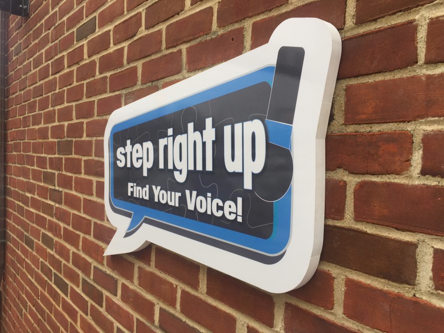 Step Right Up Dimensional Building Sign