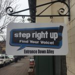 Step Right Up Hanging Sign
