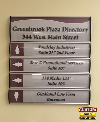 Interior Wayfinding Signs by Custom Sign Source – Morris County, NJ