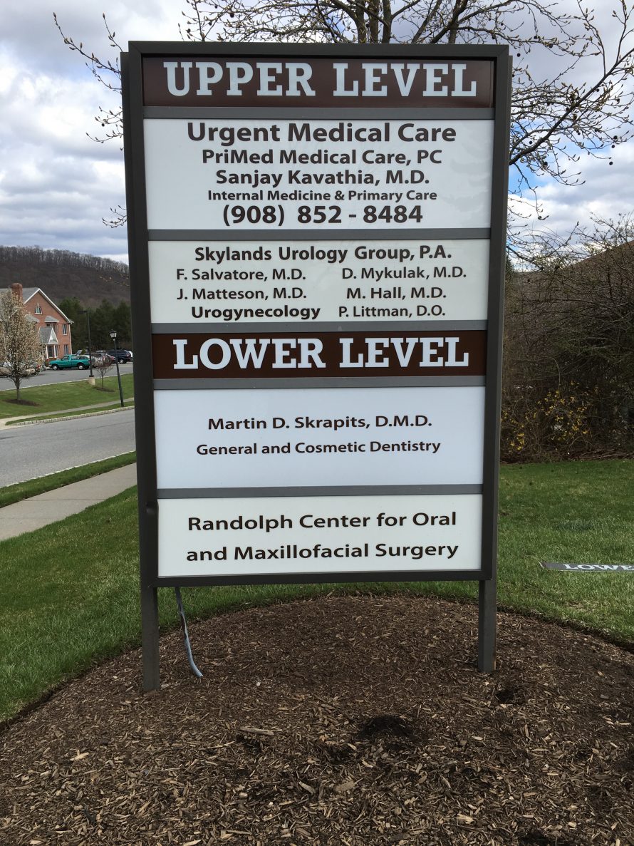 large Exterior post and panel sign