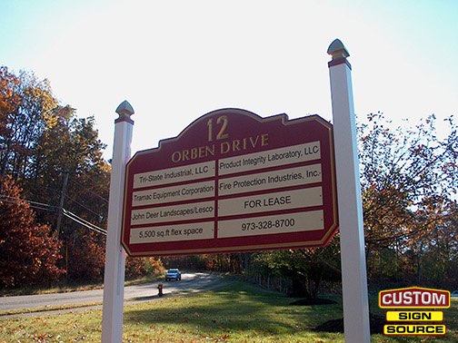 12 Orben Drive Carved Post and Panel Sign by Custom Sign Source – Succasunna, Morristown, Madison, Randolph, NJ – Carved Signs