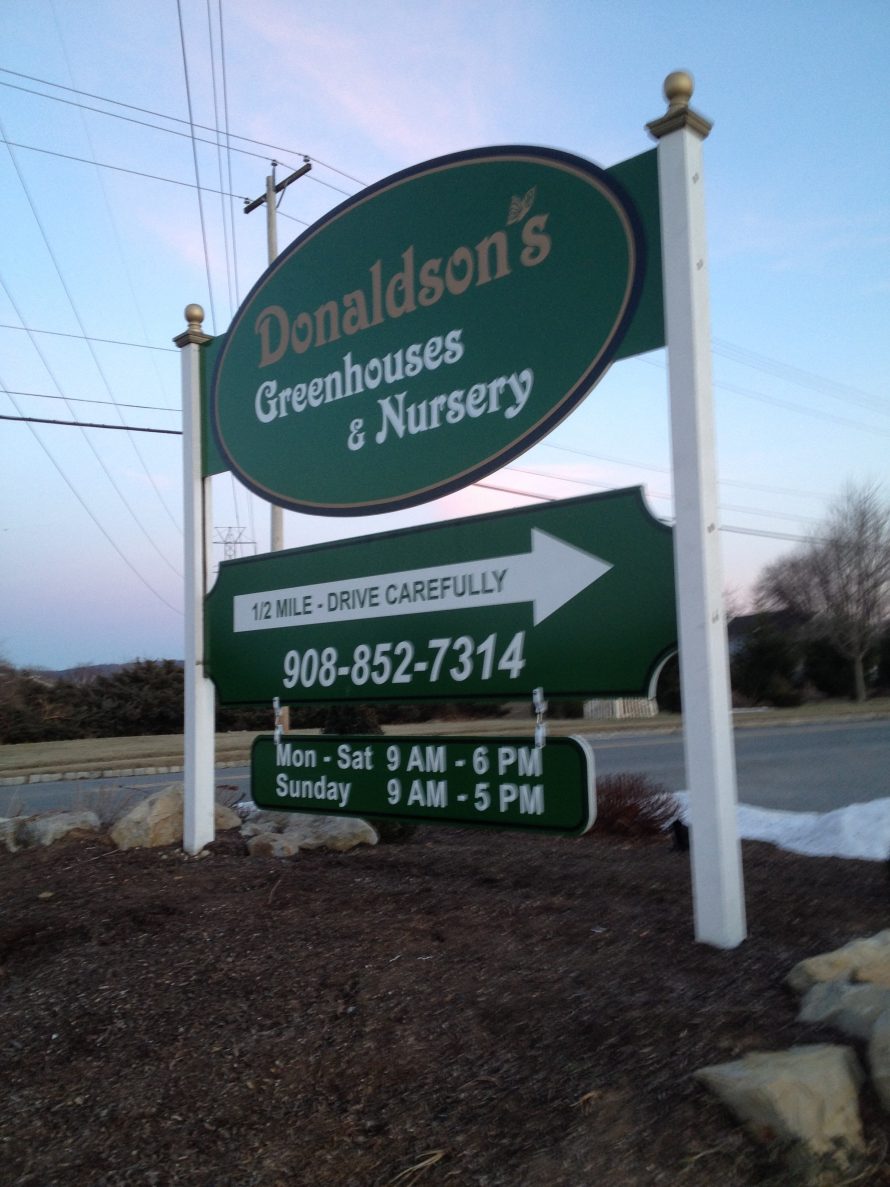 Donaldson's Greenhouse & Nursery Post and Panel Sign