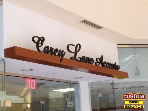 Carey Lane Accents Dimensional Letters by Custom Sign Source - Morris County NJ