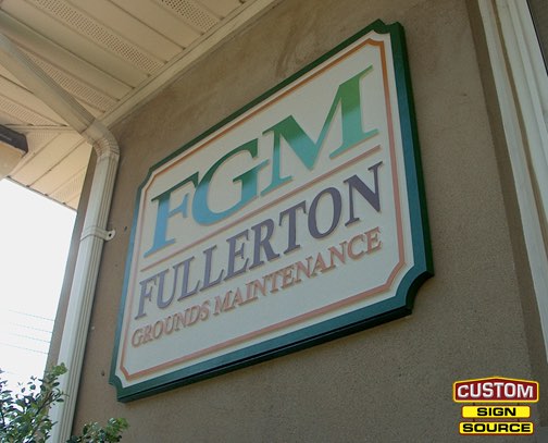 Fullerton Grounds Maintenance Carved Sign by Custom Sign Source – Succasunna, Morristown, Madison, Randolph, NJ – Carved Signs