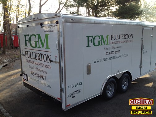 Fullerton Grounds Maintenance Trailer Graphics by Custom Sign Source