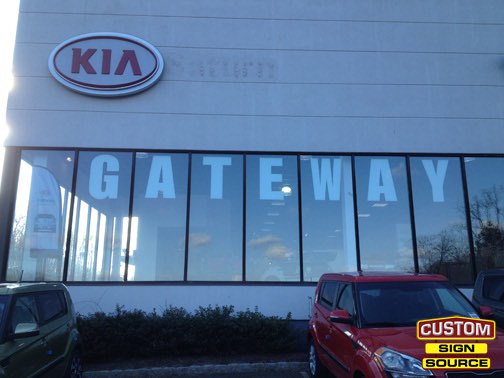 Gateway KIA Window Graphics by Custom Sign Source - Morris County, NJ