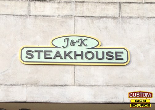 J&K Steakhouse Dimensional Letters Building Sign by Custom Sign Source – Succasunna, Morristown, Madison, Randolph, NJ – Building Signs