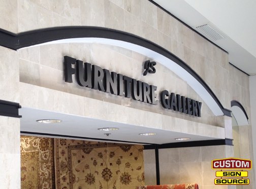 JS Furniture Gallery Dimensional Letters by Custom Sign Source - Morris County NJ