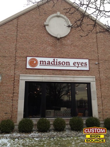 Madison Eyes Carved Building Sign by Custom Sign Source – Succasunna, Morristown, Madison, Randolph, NJ – Carved Signs