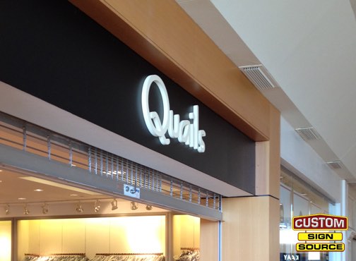 Quails Rockaway Townsquare Mall Dimensional Letters by Custom Sign Source - Morris County NJ