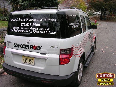 School of Rock Honda Element Vehicle Graphics by Custom Sign Source