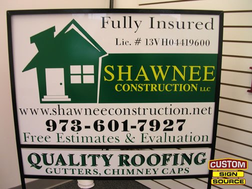 Shawnee Construction Sign by Custom Sign Source - Morris County, NJ