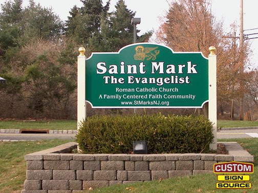 St. Marks Church Post and Panel Sign