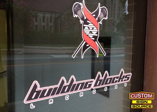 Building Blocks Lacrosse Window Graphics by Custom Sign Source - Morris County, NJ