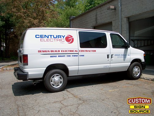 Century Electric Van Vehicle Graphics by Custom Sign Source