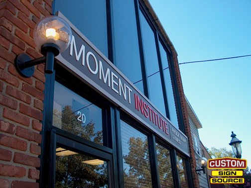 Moment Institute Dimensional Letters Building Sign by Custom Sign Source – Succasunna, Morristown, Madison, Randolph, NJ – Building Signs
