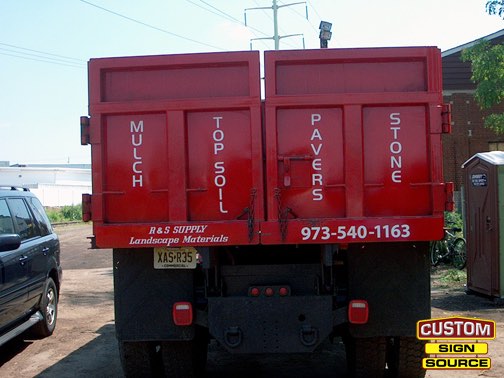 R&S Supply Dump Truck Vehicle Graphics by Custom Sign Source