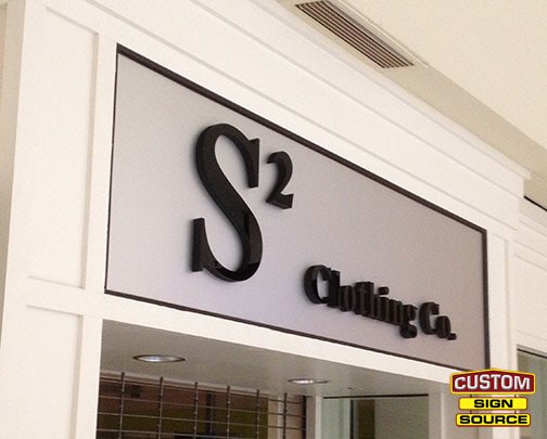 S2 Clothing Co Dimensional Letters Rockaway Townsquare Mall by Custom Sign Source - Morris County NJ