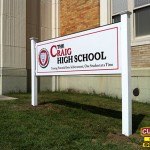 The Craig High School Dimensional Post and Panel Sign by Custom Sign Source - Morris County, NJ