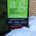 A.G. Architect Framed Sign by Custom Sign Source - Boonton, Morris County, NJ