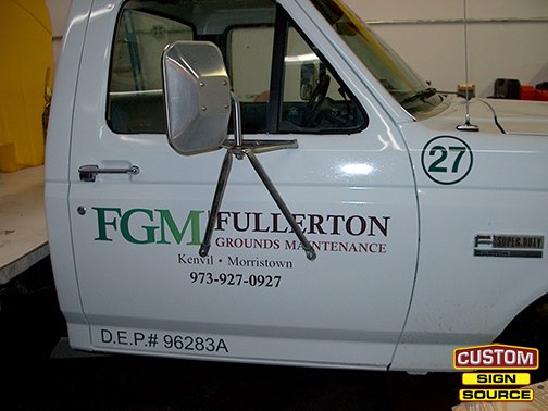 Fullerton Truck 27 Vehicle Fleet Graphics by Custom Sign Source - Morris County, NJ