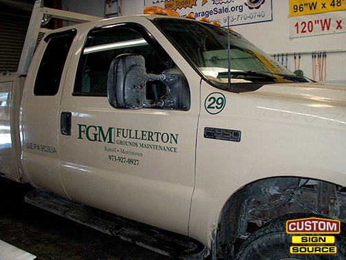 Fullerton Truck 29 Vehicle Fleet Graphics by Custom Sign Source - Morris County, NJ
