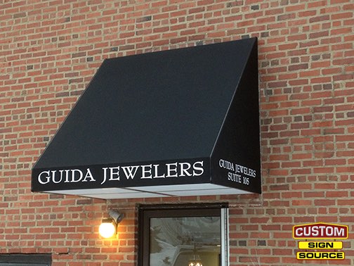 Guida Jewelers Commercial Awning by Custom Sign Source - Denville, NJ