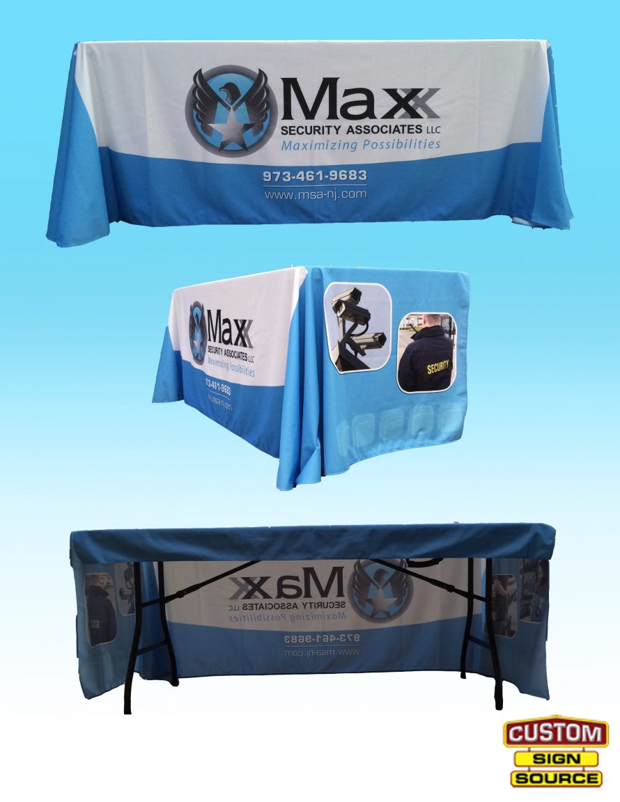 6ft Table Throw Trade Show Display by Custom Sign Source - Morris County, NJ