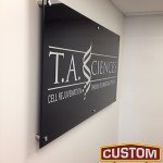 T.A. Sciences Interior Lobby Sign by Custom Sign Source - Morris County, NJ