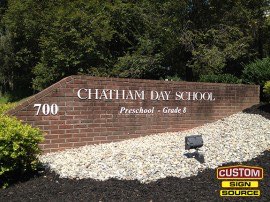 Chatham Day School Dimensional Letters by Custom Sign Source - Morris County, NJ