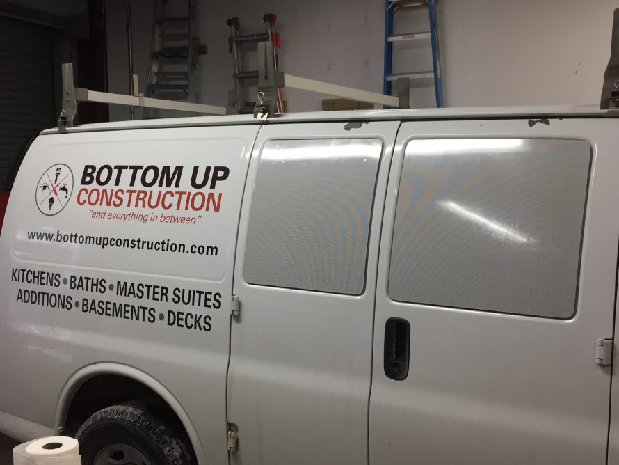 Bottom Up Construction Vinyl Wrap Van