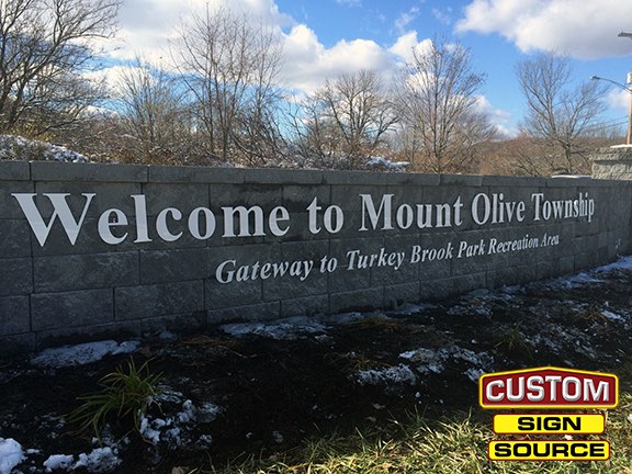 Mt. Olive Turkey Brook Park Dimensional Wall Letters by Custom Sign Source - Morris County, NJ