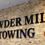 Powder Mill Towing Lobby Sign