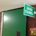 Rockaway Twp. Flag Mounted Interior Wayfinding Stairwell Signage by Custom Sign Source - Morris County, NJ