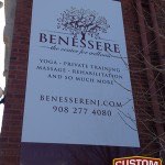 Benessere Flat Aluminum Building Sign by Custom Sign Source - Morris County, NJ