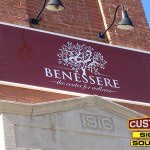Benessere Framed Aluminum Building Sign by Custom Sign Source - Morris County, NJ