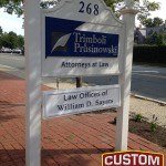 Carved Post and Panel Law Office Sign by Custom Sign Soruce - Morris County, NJ
