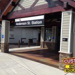 NJ Transit Anderson St. Station Suspended Mass Transit Signage by Custom Sign Source - Morris County, NJ