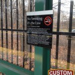 NJ Transit Davenport Station No Smoking Mass Transit Signage by Custom Sign Source - Morris County, NJ