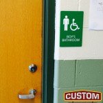 Boy's Bathroom Braille ADA Sign by Custom Sign Source - Morris County, NJ
