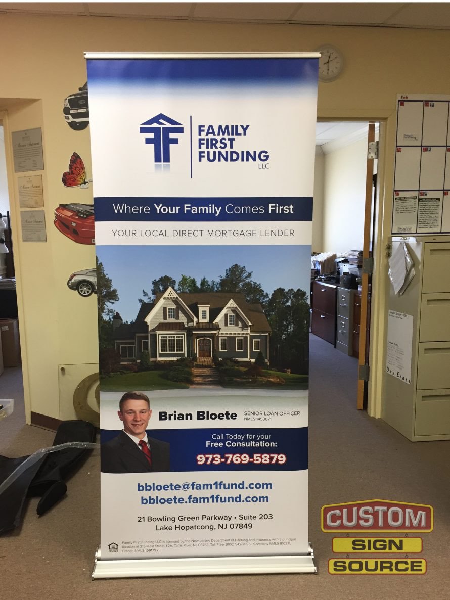 Family First Funding retractable banner